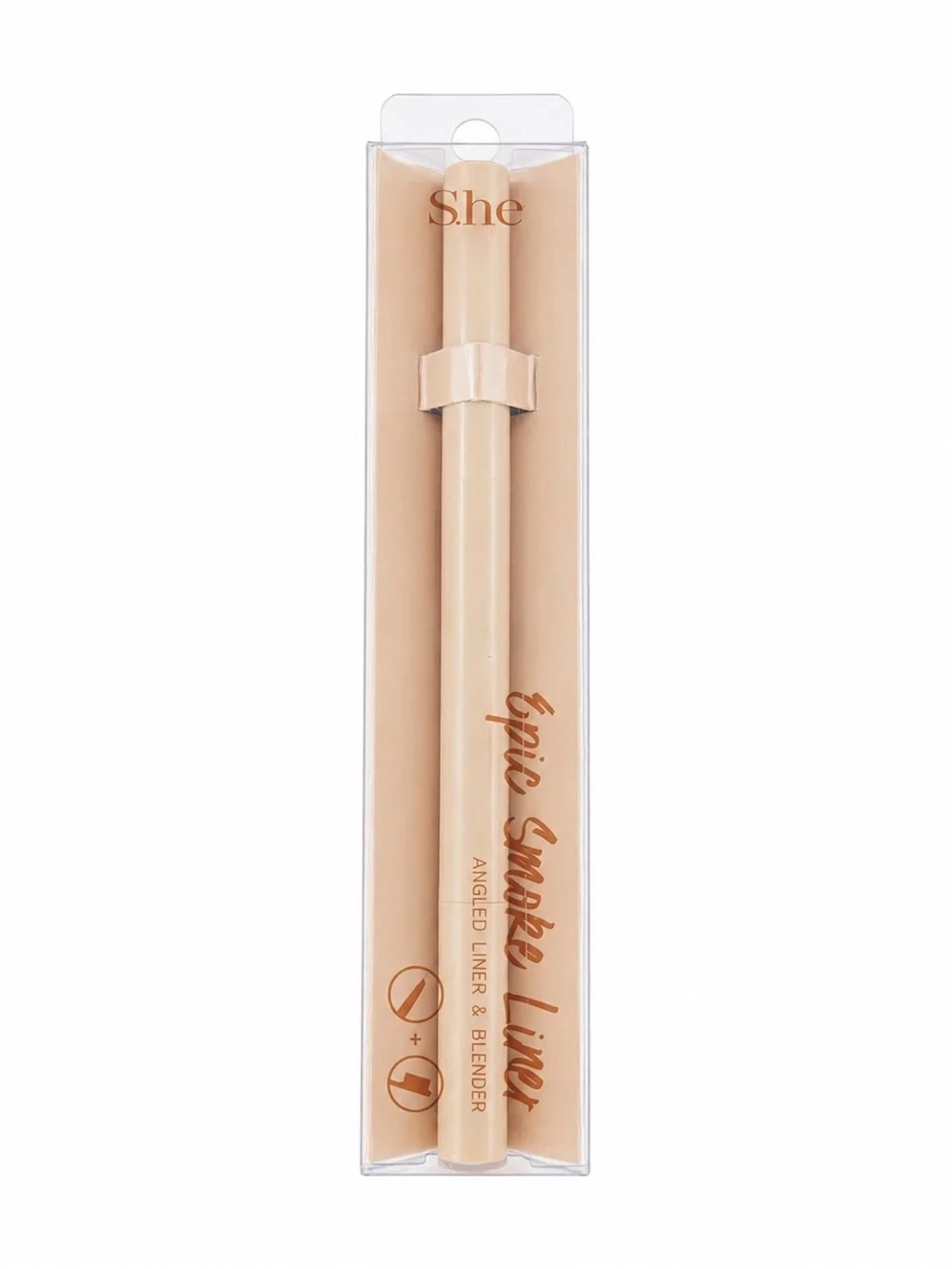 NEW S.he Makeup Epic Smoke Liner Dual-ended Angled Eyeliner & Blender Shade 03